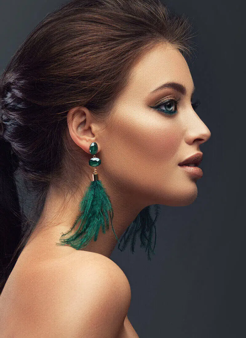 Profile of a young woman