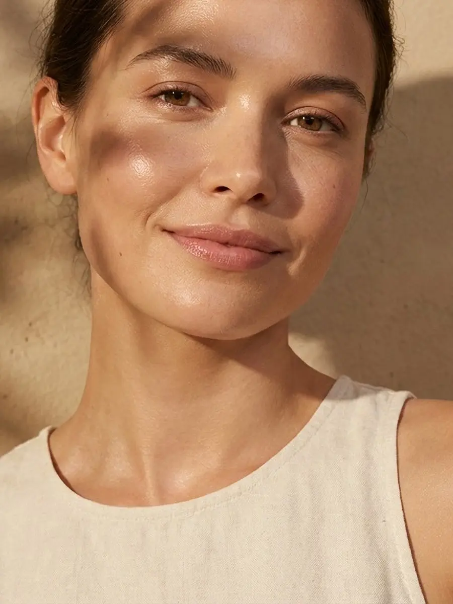Woman outdoors in the sun